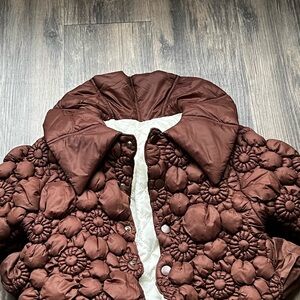 Brown Quilted Baby Jacket